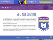 Tablet Screenshot of courageleaguesports.com